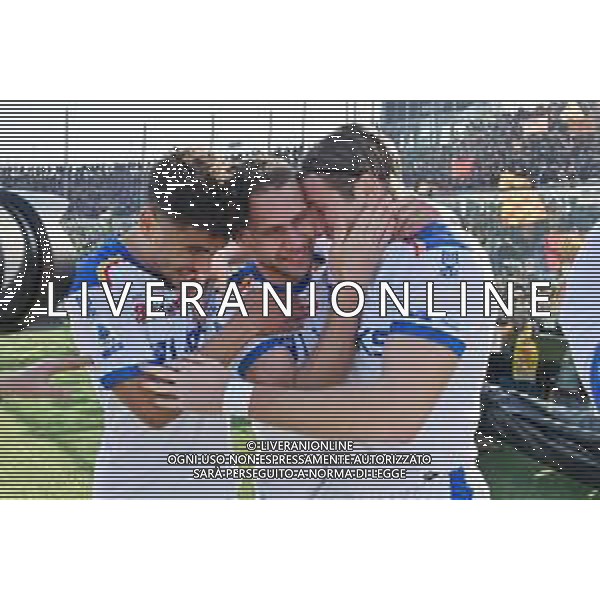 TVRG esultanza Lecce dopo il gol del 2 a 0 Alexis Blin Atalanta vs Lecce Bergamo 19-02-2023 Gewiss Stadium - Stadio Atleti Azzurri d\'Italia Campionato Serie A TIM - 23a giornata foto Roberto Garavaglia/ag. Aldo Liverani sas/ AGENZIA ALDO LIVERANI SAS