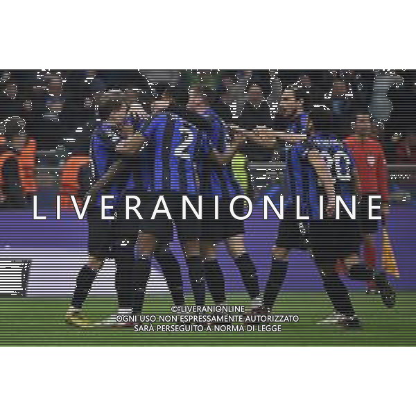 esultanza Inter dopo il gol dell\'1 a 0 Inter vs Porto Milano 22-02-2023 Stadio Giuseppe Meazza - San Siro UEFA Champions League ottavi di finale - gara di andata foto Roberto Garavaglia/ag. Aldo Liverani sas / AGENZIA ALDO LIVERANI SAS