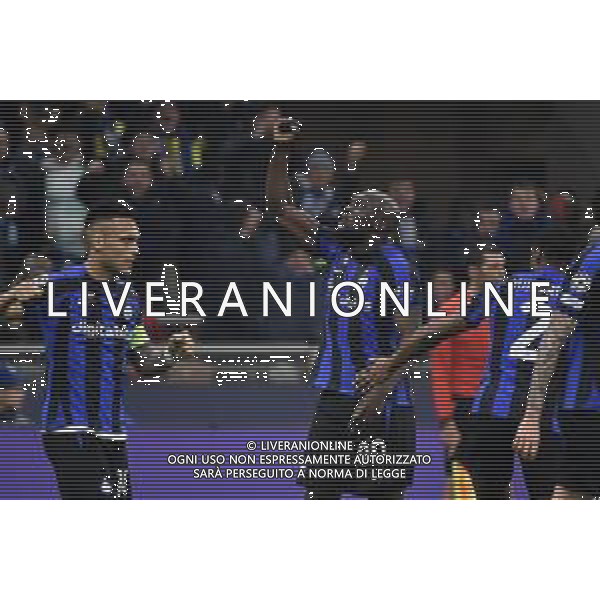 Romelu Lukaku (Inter) esulta dopo il gol dell\'1 a 0 Inter vs Porto Milano 22-02-2023 Stadio Giuseppe Meazza - San Siro UEFA Champions League ottavi di finale - gara di andata foto Roberto Garavaglia/ag. Aldo Liverani sas / AGENZIA ALDO LIVERANI SAS