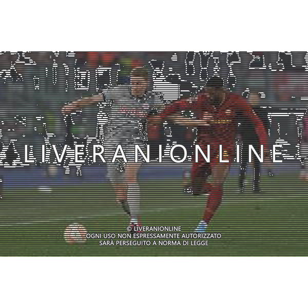 Roma vs Salisburgo Europa League - Play Off - Stadio Olimpico - Roma 23-02-2023 nella foto Van der Brempt e Wijnaldum ©Federico Gaetano / AGENZIA ALDO LIVERANI SAS