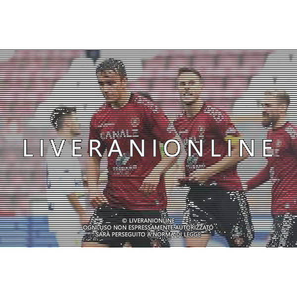 25.02.2023 REGGIO CALABRIA STADIO ORESTE GRANILLO. CAMPIONATO NAZIONALE SERIE B REGGINA VS MODENA IN FOTO DAVID STRELEC REGGINA DOPO IL GOAL ANCORA SANGUINANTE ALLO ZIGOMO ©GARREFFA PASQUALE / AGENZIA ALDO LIVERANI SAS
