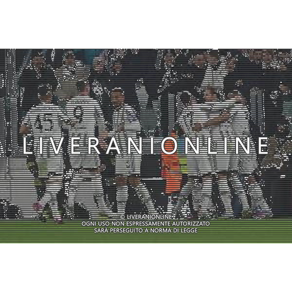 Torino 28.02.2023 Allianz Stadium Juventus vs Torino Campionato Calcio Serie A TIM 2022/2023 24a giornata Nella foto: esultanza juventus dopo il gol di juan cuadrado ©Viganti / AGENZIA ALDO LIVERANI SAS