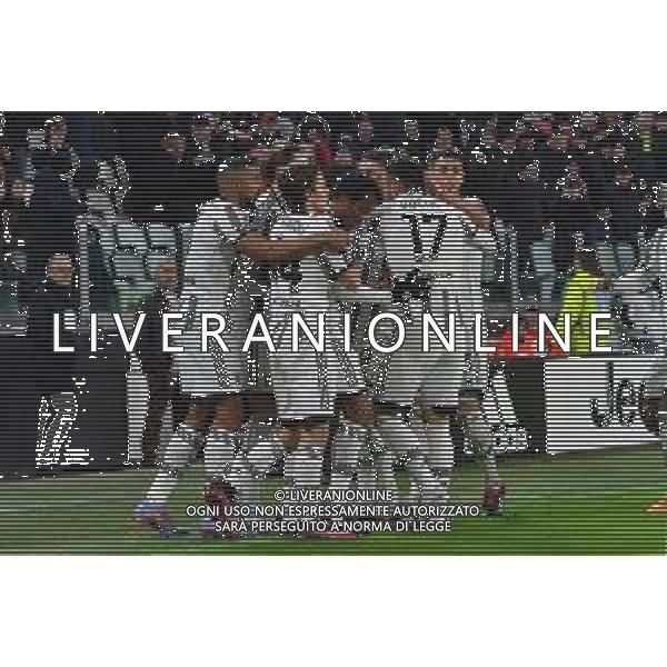 Torino 28.02.2023 Allianz Stadium Juventus vs Torino Campionato Calcio Serie A TIM 2022/2023 24a giornata Nella foto: esultanza juventus dopo il gol di juan cuadrado ©Viganti / AGENZIA ALDO LIVERANI SAS