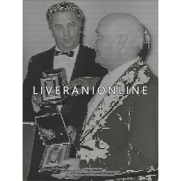 RETROSPETTIVA ANGELO RIZZOLI EDITORE E PRODUTTORE CINEMATOGRAFICO NELLA FOTO ANGELO RIZZOLI CON FEDERICO FELLINI AG ALDO LIVERANI SAS  