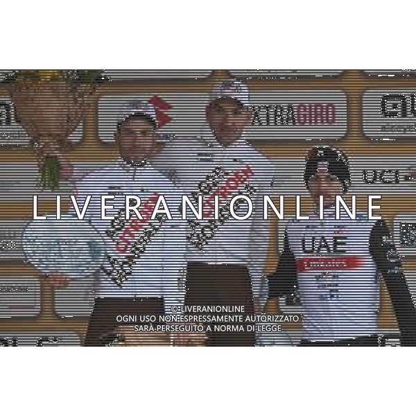 01-03-2023 Trofeo Laigueglia; 2023, Ag2r - Citroen; 2023, Uae Emirates; Peters, Nans; Vendrame, Andrea; Covi, Alessandro; Laigueglia; ©SIROTTI / AGENZIA ALDO LIVERANI SAS