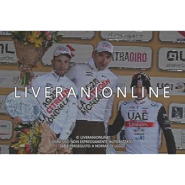 01-03-2023 Trofeo Laigueglia; 2023, Ag2r - Citroen; 2023, Uae Emirates; Peters, Nans; Vendrame, Andrea; Covi, Alessandro; Laigueglia; ©SIROTTI / AGENZIA ALDO LIVERANI SAS