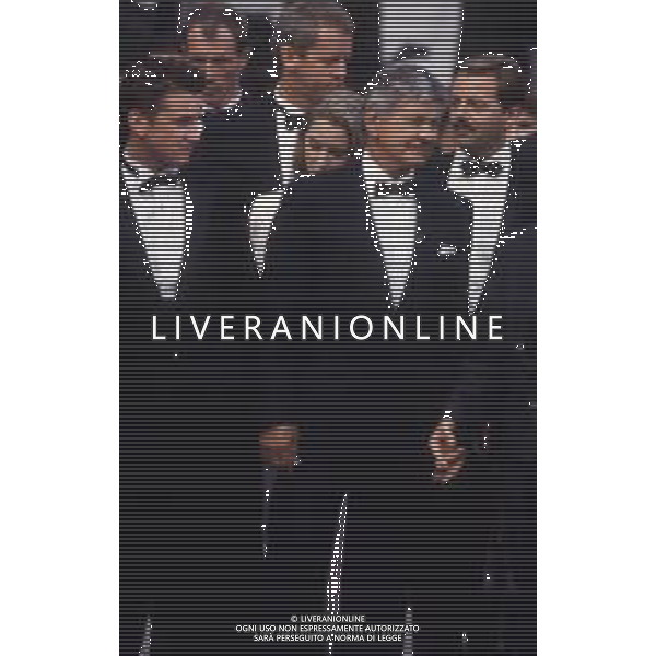 RETROSPETTIVA CHARLES BRONSON ATTORE NELLA FOTO CHARLES BRONSON A CANNES NELL\'ANNO 1992 CON SEAN PENN AG ALDO LIVERANI SAS