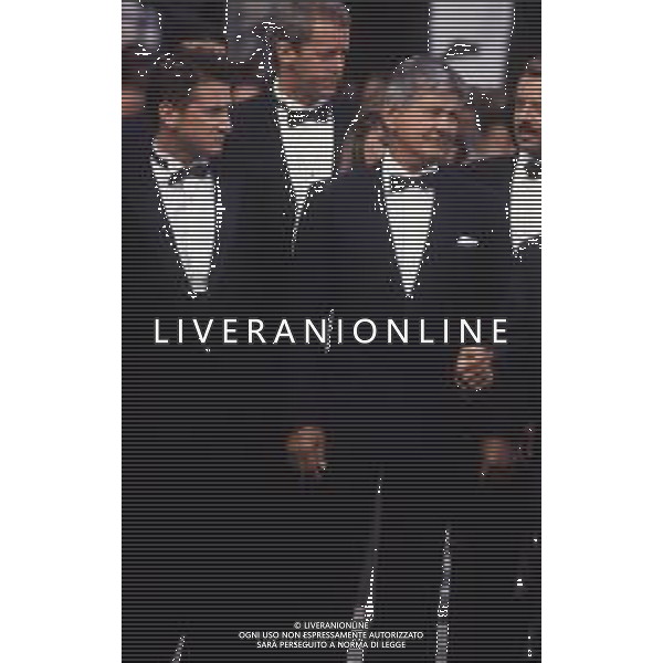 RETROSPETTIVA CHARLES BRONSON ATTORE NELLA FOTO CHARLES BRONSON A CANNES NELL\'ANNO 1992 CON SEAN PENN AG ALDO LIVERANI SAS