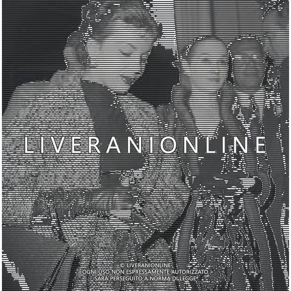 RETROSPETTIVA ABBE LANE ATTRICE NELLA FOTO ABBE LANE CON XAVIER CUGAT A ROMA NELL\'ANNO 1953 AG ALDO LIVERANI SAS