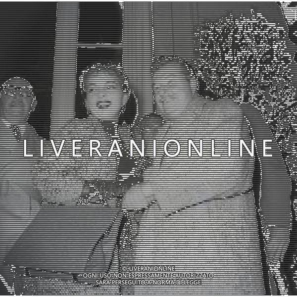 RETROSPETTIVA ABBE LANE ATTRICE NELLA FOTO ABBE LANE CON XAVIER CUGAT A ROMA NELL\'ANNO 1953 AG ALDO LIVERANI SAS