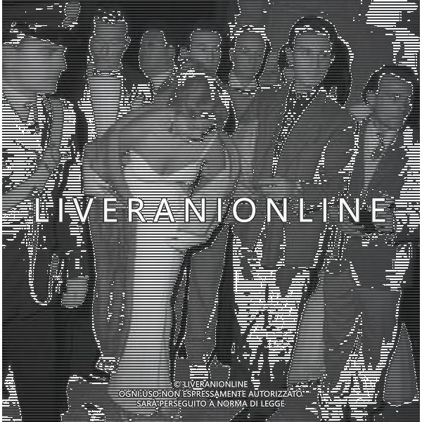 RETROSPETTIVA ABBE LANE ATTRICE NELLA FOTO ABBE LANE NELL\'ANNO 1954 A ROMA A UNA PRIMA DI UN OPERA AG ALDO LIVERANI SAS