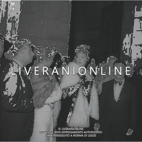 RETROSPETTIVA ABBE LANE ATTRICE NELLA FOTO ABBE LANE NELL\'ANNO 1954 A ROMA A UNA PRIMA DI UN OPERA AG ALDO LIVERANI SAS