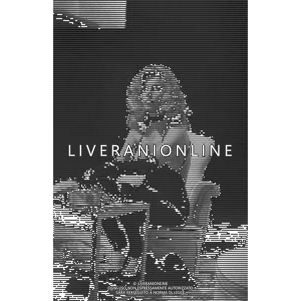 RETROSPETTIVA ABBE LANE ATTRICE NELLA FOTO ABBE LANE NELLA TRASMISSIONE TELEVISIVA “TE LA DO IO L\'AMERICA“ NELL\'ANNO 1981 AG ALDO LIVERANI SAS 