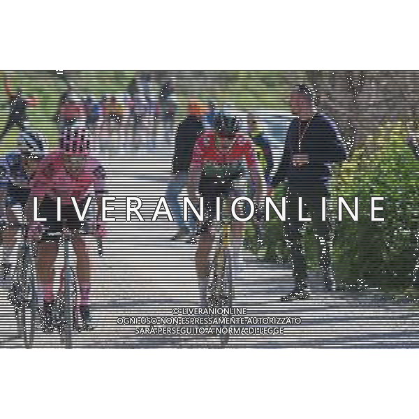 04-03-2023 Strade Bianche; 2023, Ef Education - Easypost; 2023, Jumbo - Visma; Bettiol, Alberto; Valter, Attila; Monte Sante Marie; ©SIROTTI / AGENZIA ALDO LIVERANI SAS