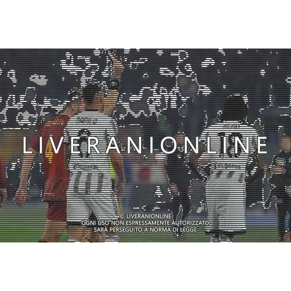 Roma vs Juventus Campionato Serie A TIM - 25 Giornata - Stadio Olimpico - Roma 05-03-2023 nella foto arbitro Maresca estrae il cartellino rosso per l\'espulsione di moise Kean ©Federico Gaetano / AGENZIA ALDO LIVERANI SAS