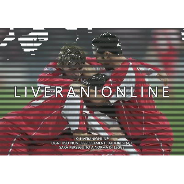 Berna 12 novembre 2005 Svizzera - Turchia play off qualificazioni mondiali Germania 2006 nella foto: esultanza dopo il gol di Senderos Philippe foto Andry / Ag. Aldo Liverani