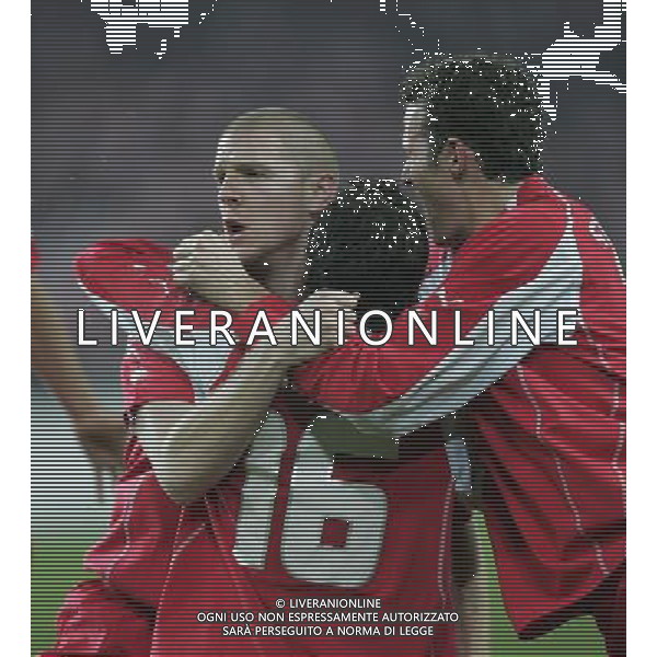Berna 12 novembre 2005 Svizzera - Turchia play off qualificazioni mondiali Germania 2006 nella foto: esultanza dopo il gol di Senderos Philippe foto Andry / Ag. Aldo Liverani
