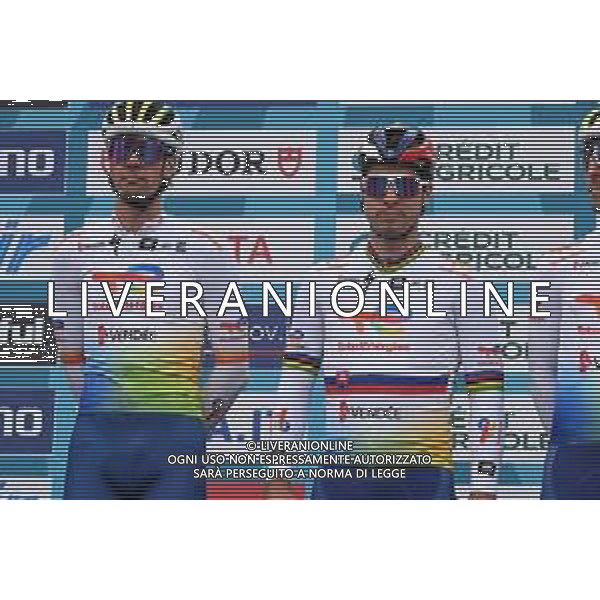 07-03-2023 Tirreno - Adriatico; Tappa 02 Camaiore - Follonica; 2023, Totalenergies; Sagan, Peter; Oss, Daniel; Camaiore; ©SIROTTI / AGENZIA ALDO LIVERANI SAS