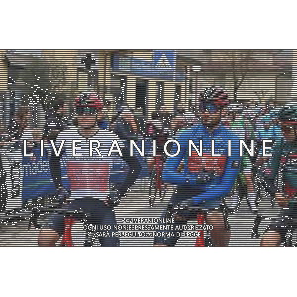 07-03-2023 Tirreno - Adriatico; Tappa 02 Camaiore - Follonica; 2023, Ineos Grenadiers; Ganna, Filippo; Sheffield, Magnus; Camaiore; ©SIROTTI / AGENZIA ALDO LIVERANI SAS
