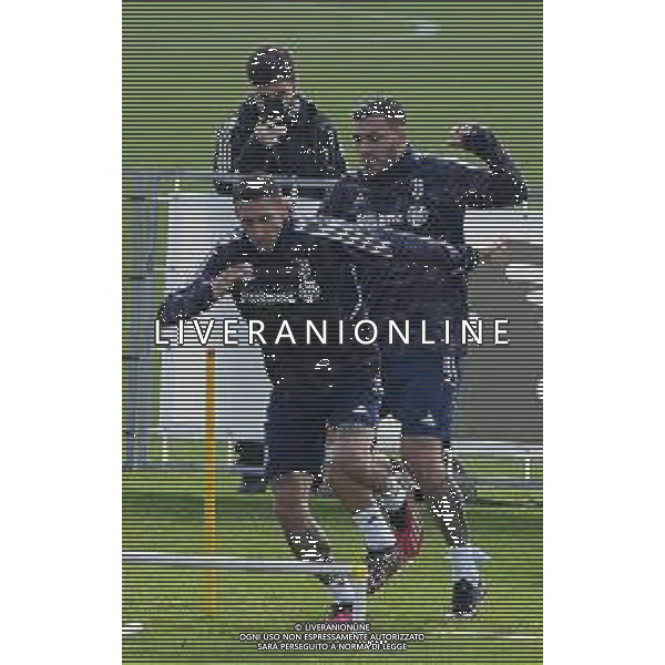 TVMV-Torino 08.03.2023 Continassa © Manuela Viganti/Agenzia Aldo Liverani Allenamento rifinitura Europa League 2022/2023 Juventus vs Friburgo Nella foto: Angel di Maria e paredes ©Viganti / AGENZIA ALDO LIVERANI SAS