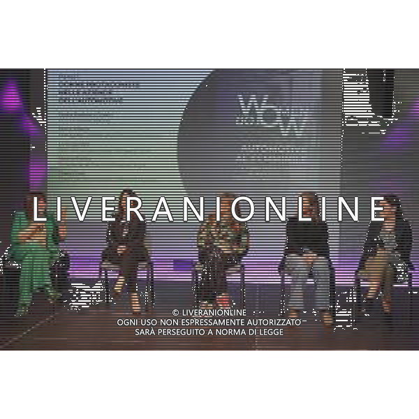 IMOLA 08 03 2023 AUTODROMO ENZO E DINO FERRARI NASCE "WOW - WOMEN MOTOR" UN PROGETTO RIVOLTO AL MONDO FEMMINILE NELL\'AUTOMOTIVE NELLA FOTO DA SINISTRA NADIA GRESINI ELENA ALBERTI LIVIA CEVOLANI MARIA CONTI E SERENA FARINA ©SANNA / AGENZIA ALDO LIVERANI SAS