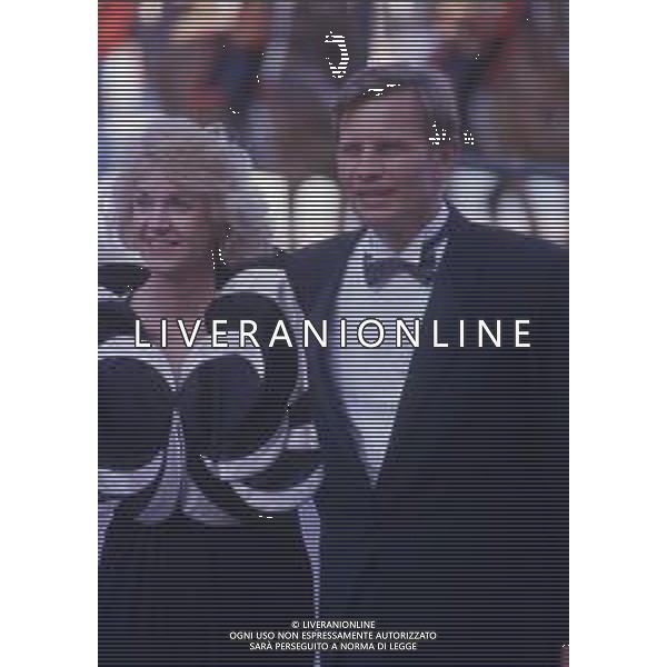 RETROSPETTIVA MICHAEL YORK ATTORE NELLA FOTO MICHAEL YORK E LA MOGLIE PATRICIA Mc CALLUM NELL\'ANNO 1987 A VENEZIA AG ALDO LIVERANI SAS