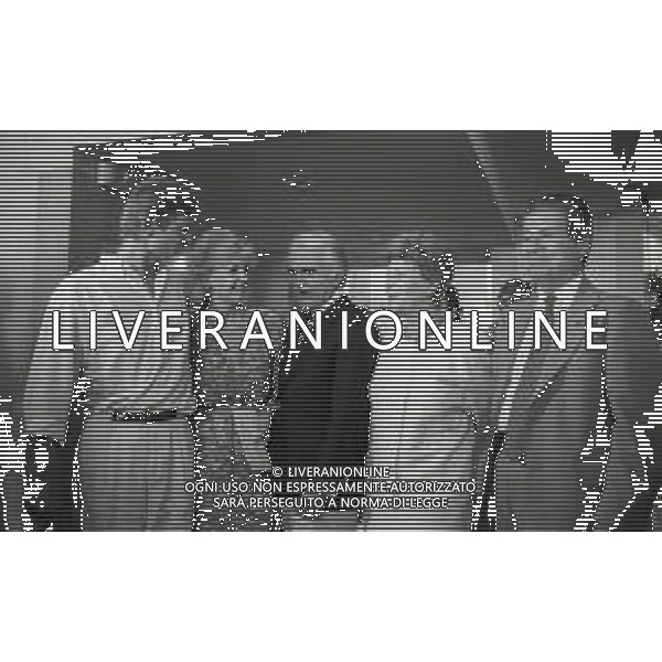 RETROSPETTIVA MICHAEL YORK ATTORE NELLA FOTO MICHAEL YORK E LA MOGLIE PATRICIA Mc CALLUM -JACK VALENTI E J RABB NELL\'ANNO 1987 A VENEZIA AG ALDO LIVERANI SAS