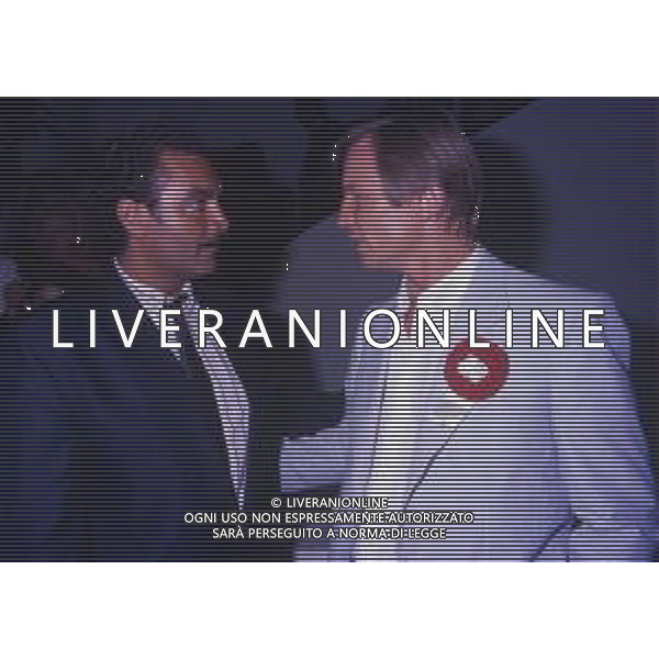 RETROSPETTIVA MICHAEL YORK ATTORE NELLA FOTO MICHAEL YORK NELL\'ANNO 1987 A VENEZIA CON DIEGO ABATANTUONO AG ALDO LIVERANI SAS  