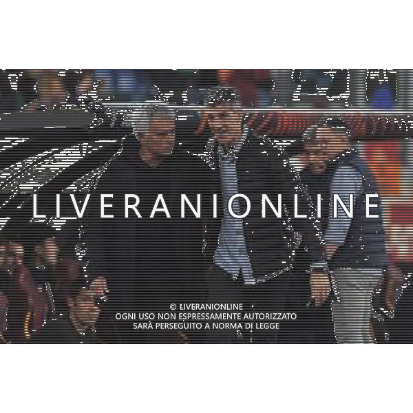 Roma vs Real Sociedad Europa League - Ottavi di finale - Stadio Olimpico - Roma 09-03-2023 nella foto jose\' Mourinho e Alguacil ©Federico Gaetano / AGENZIA ALDO LIVERANI SAS
