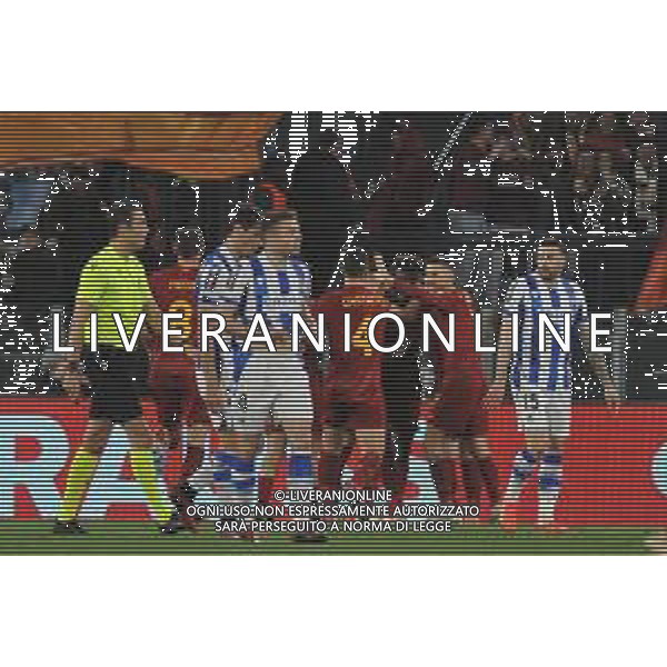 Roma vs Real Sociedad Europa League - Ottavi di finale - Stadio Olimpico - Roma 09-03-2023 nella foto Esultanza Roma dopo Gol Stephan El Sharaawy ©Federico Gaetano / AGENZIA ALDO LIVERANI SAS