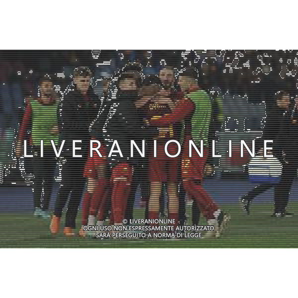 Roma vs Real Sociedad Europa League - Ottavi di finale - Stadio Olimpico - Roma 09-03-2023 nella foto Esultanza Roma dopo Gol Kumbulla ©Federico Gaetano / AGENZIA ALDO LIVERANI SAS