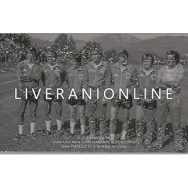 1981-1982 ALLENAMENTO PRE CAMPIONATO FIORENTINA CALCIO NELLA FOTO PAOLO MONELLI-PIETRO VIERCHOWOD-GIANCARLO DE SISTI-FRANCESCO GRAZIANI-DANIELE MASSARO-ERALDO PECCI E ANTONELLO CUCCUREDDU AG ALDO LIVERANI SAS