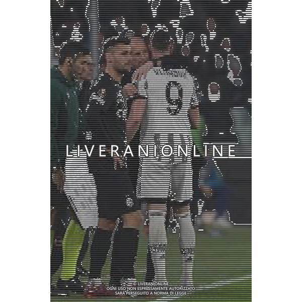 Torino 09.03.2023 Stadio Allianz Stadium ©Manuela Viganti/Agenzia Aldo Liverani Juventus vs Friburgo Europa League 2022/2023 Ottavi di Finale Nella foto: massimiliano allegri e dusan vlahovic ©Viganti / AGENZIA ALDO LIVERANI SAS