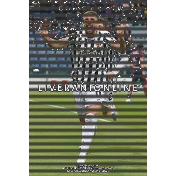 10-3-2023. Cagliari Calcio-Ascoli Calcio. 28¬∞ giornata serie BKT 2022/20233, stadio Unipol Domus Cagliari. Foto Salvatore Moi/Aldo Liverani s.a.s. Nella foto: Gol ed esultanta in trasferta, dell\'Ascoli Calcioo contro il Cagliari Calcio, allo stadio Unipol Domuis di Cagliari. Segna:Francesco Forte Ascoli