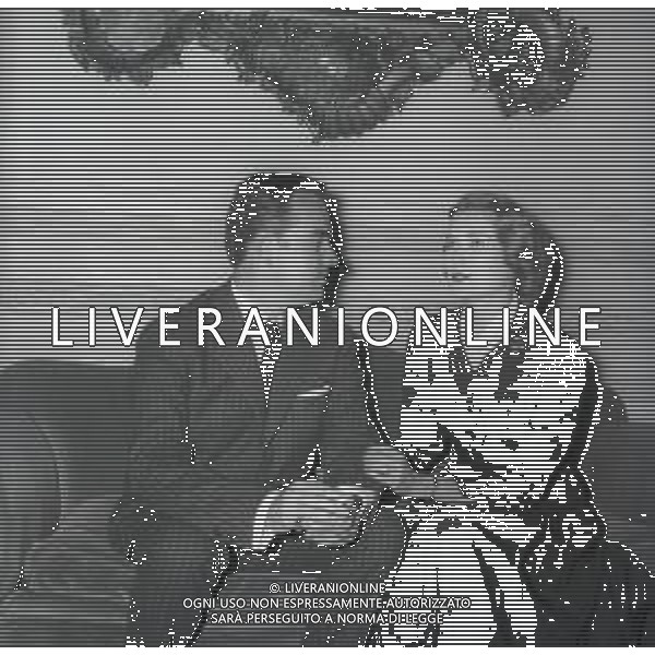 RETROSPETTIVA PRINCIPE RANIERI DI MONACO NELLA FOTO RANIERI DI MONACO CON GRACE KELLY NELL\'ANNO 1958 A ROMA FOTO SANDRO VESPASIANI-AG ALDO LIVERANI SAS