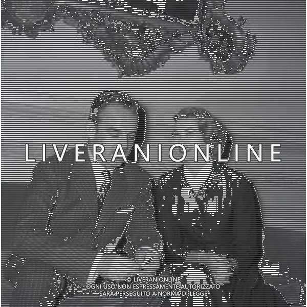 RETROSPETTIVA PRINCIPE RANIERI DI MONACO NELLA FOTO RANIERI DI MONACO CON GRACE KELLY NELL\'ANNO 1958 A ROMA FOTO SANDRO VESPASIANI-AG ALDO LIVERANI SAS