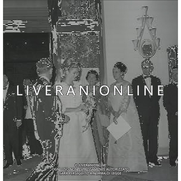 RETROSPETTIVA PRINCIPE RANIERI DI MONACO NELLA FOTO RANIERI DI MONACO CON GRACE KELLY AL GALA\' A MONTECARLO CON DAVID NIVEN NELL\'ANNO 1963 AG ALDO LIVERANI SAS 