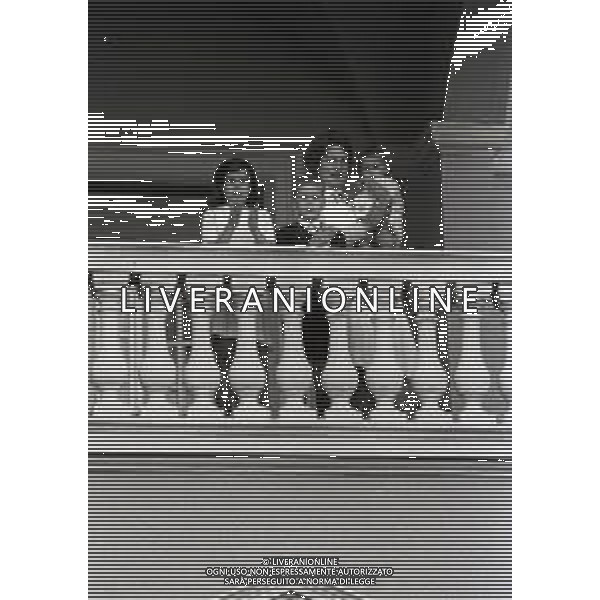 RETROSPETTIVA PRINCIPE RANIERI DI MONACO NELLA FOTO I FIGLI DEL PRINCIPE RANIERI DI MONACO CAROLINA ALBERTO E STEFANIA DI MONACO A MONTECARLO PER IL CENTENARIO NELL\'ANNO 1966 AG ALDO LIVERANI SAS 