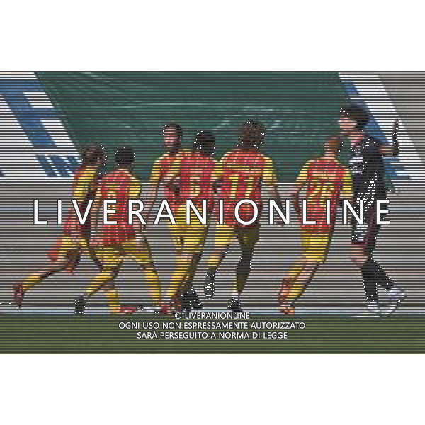 TVRG esultanza Recanatese dopo il gol dell\'1 a 0 Fiorenzuola vs Recanatese Fiorenzuola d\'Arda (PC) 11-03-2023 Velodromo Pavesi Campionato Serie C girone B - 31a giornata foto Roberto Garavaglia/ag. Aldo Liverani sas/ AGENZIA ALDO LIVERANI SAS
