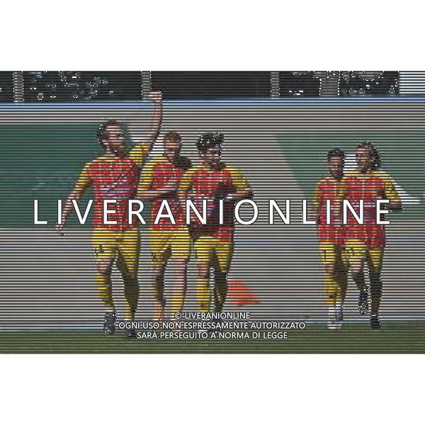 TVRG Edoardo Ferrante (Recanatese) SX esulta dopo il gol dell\'1 a 0 Fiorenzuola vs Recanatese Fiorenzuola d\'Arda (PC) 11-03-2023 Velodromo Pavesi Campionato Serie C girone B - 31a giornata foto Roberto Garavaglia/ag. Aldo Liverani sas/ AGENZIA ALDO LIVERANI SAS
