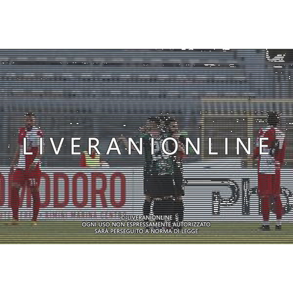 Rimini - Pontedera Campionato di calcio Serie C girone B 11/03/2023 nella foto: esultanza pontedera dopo il goal ©Claudio Zamagni/ FOTO CLAUDIO ZAMAGNI-AG ALDO LIVERANI SAS