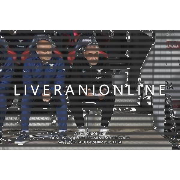 Bologna vs Lazio Campionato Serie A TIM - 26 Giornata - Stadio Dall\'Ara - Bologna 11-03-2023 nella foto Giovanni Martusciello e maurizio Sarri in panchina ©Federico Gaetano/ AGENZIA ALDO LIVERANI SAS