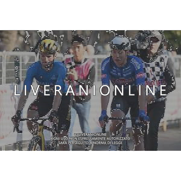 12-03-2023 Tirreno - Adriatico; Tappa 07 San Benedetto Del Tronto - San Benedetto Del Tronto; 2023, Jumbo - Visma; 2023, Alpecin - Deceuninck; Roglic, Primoz; Philipsen, Jasper; San Benedetto Del Tronto; FOTO STEFANO SIROTTI-AG ALDO LIVERANI SAS