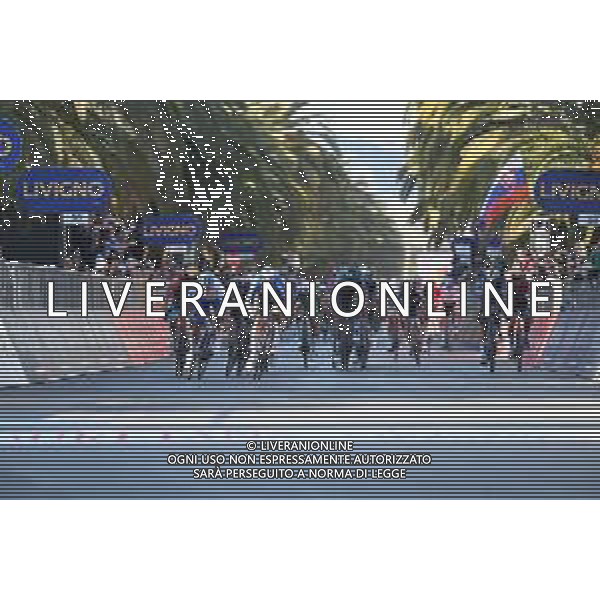 12-03-2023 Tirreno - Adriatico; Tappa 07 San Benedetto Del Tronto - San Benedetto Del Tronto; 2023, Alpecin - Deceuninck; 2023, Jayco - Alula; 2023, Dsm; Philipsen, Jasper; Groenewegen, Dylan; Dainese, Alberto; San Benedetto Del Tronto; FOTO STEFANO SIROTTI-AG ALDO LIVERANI SAS