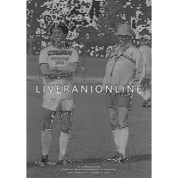1986 ALLENAMENTO MILAN NELLA FOTO FABIO CAPELLO E NILS LIEDHOLM AG ALDO LIVERANI SAS