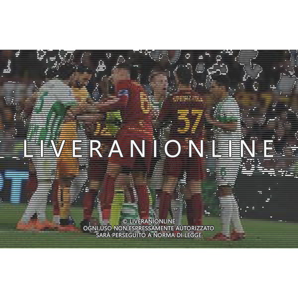 Roma vs Sassuolo Campionato Serie A TIM - 26 Giornata - Stadio Olimpico - Roma 12-03-2023 nella foto Rissa tra le due squadre FOTO FEDERICO GAETANO-AG ALDO LIVERANI SAS
