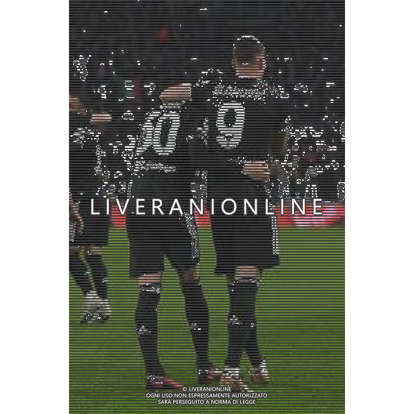 Torino 12.03.2023 Allianz Stadium Juventus vs Sampdoria Campionato Calcio Serie A TIM 2022/2023 26a giornata Nella foto: esultanza matias soulè e dusan vlahovic dopo il gol FOTO MANUELA VIGANTI-AG ALDO LIVERANI SAS