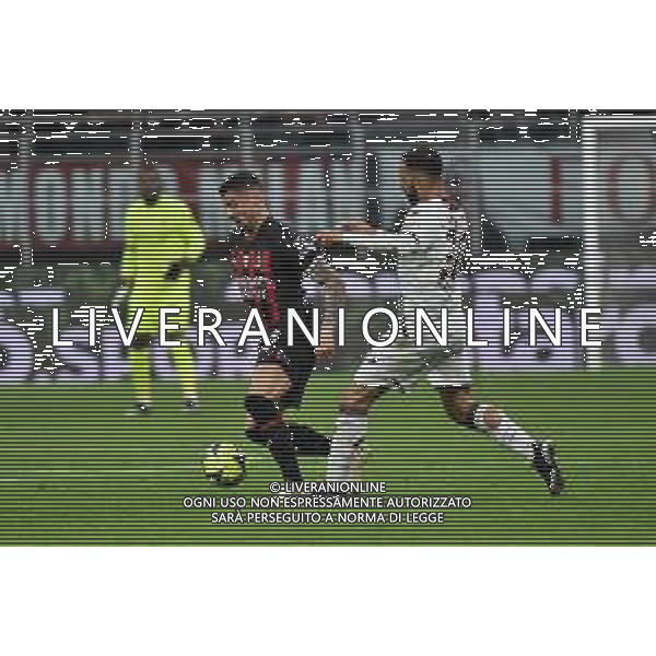 Rade Krunic (Milan) e Pasquale Mazzocchi (Salernitana) Milan vs Salernitana Milano 13-03-2023 Stadio Giuseppe Meazza - San Siro Campionato Serie A TIM - 26a giornata foto Roberto Garavaglia/ag. Aldo Liverani sas/ AGENZIA ALDO LIVERANI SAS