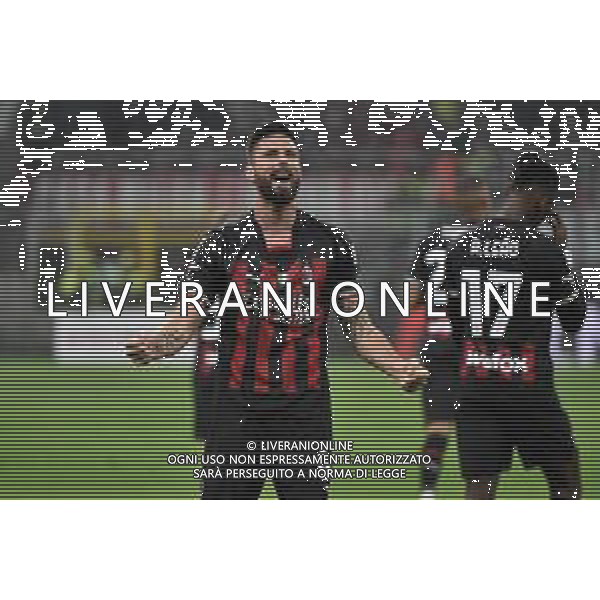 Olivier Giroud (Milan) esulta dopo il gol dell\'1 a 0 Milan vs Salernitana Milano 13-03-2023 Stadio Giuseppe Meazza - San Siro Campionato Serie A TIM - 26a giornata foto Roberto Garavaglia/ag. Aldo Liverani sas / AGENZIA ALDO LIVERANI SAS