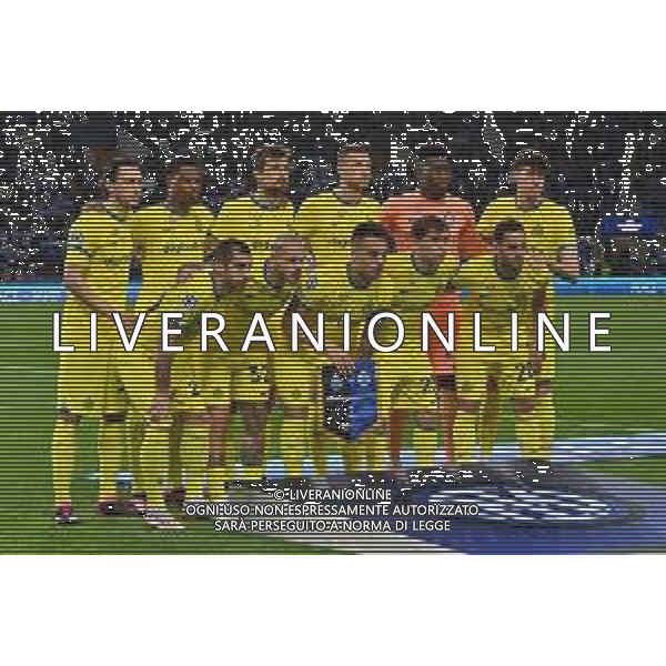 TVRG formazione Inter, in piedio da SX Matteo Darmian, Denzel Dumfries, Francesco Acerbi, Edin Dzeko, Andre\' Onana e Alessandro Bastoni; in basso da SX Henrikh Mkhitaryan, Federico Dimarco, Lautaro Martinez, Nicolo\' Barella e Hakan Calhanoglu Porto vs Inter Porto (POR) 14-03-2023 Stadio do Dragao UEFA Champions League ottavi di finale - gara di ritorno foto Roberto Garavaglia/ag. Aldo Liverani sas / AGENZIA ALDO LIVERANI SAS
